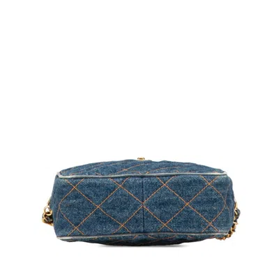 Pre-owned Chanel Blue Denim Shoulder Bag ()