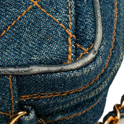 Pre-owned Chanel Blue Denim Shoulder Bag ()