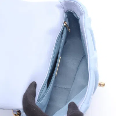 Pre-owned Chanel Blue Jersey Shoulder Bag ()