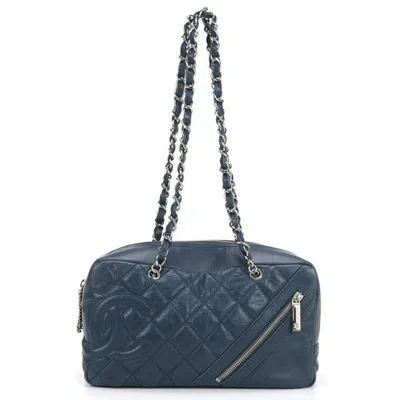 Pre-owned Chanel Blue Leather Shoulder Bag ()