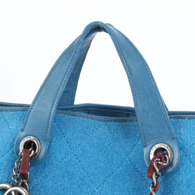 Pre-owned Chanel Blue Leather Tote Bag ()