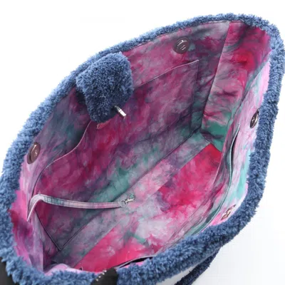 Pre-owned Chanel Blue Multi-color Fabric Shopping Bag Tote Bag ()