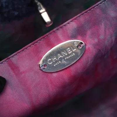 Pre-owned Chanel Blue Multi-color Fabric Shopping Bag Tote Bag ()