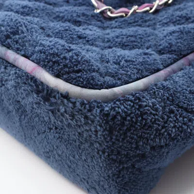 Pre-owned Chanel Blue Multi-color Fabric Shopping Bag Tote Bag ()
