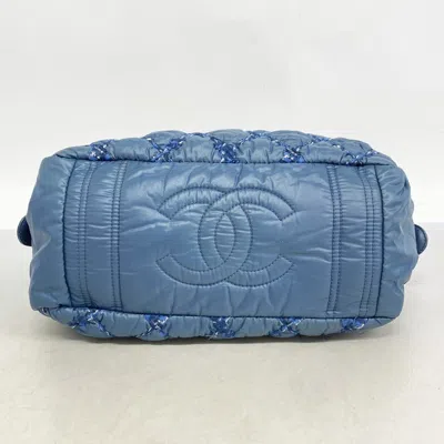Pre-owned Chanel Blue Nylon Shoulder Bag ()