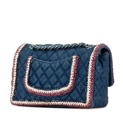 Pre-owned Chanel Blue Red Color Denim Handbag Shoulder Bag () In Multi