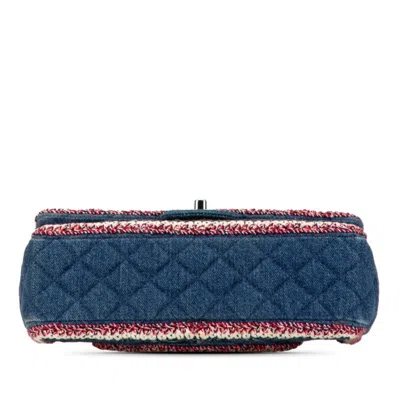 Pre-owned Chanel Blue Red Color Denim Handbag Shoulder Bag () In Multi