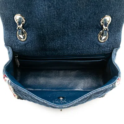 Pre-owned Chanel Blue Red Color Denim Handbag Shoulder Bag () In Multi