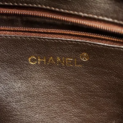 Pre-owned Chanel Brown Grained Calfskin Shoulder Bag ()