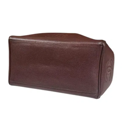 Pre-owned Chanel Brown Grained Calfskin Tote Bag ()