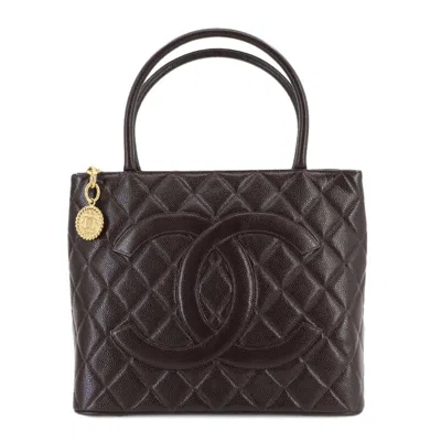 Pre-owned Chanel Brown Grained Calfskin Tote Bag ()