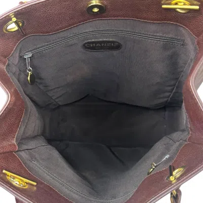 Pre-owned Chanel Brown Grained Calfskin Tote Bag ()