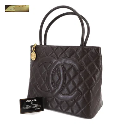Pre-owned Chanel Brown Grained Calfskin Tote Bag ()