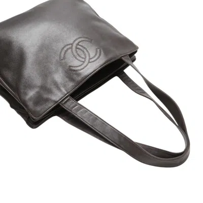 Pre-owned Chanel Brown Leather Handbag Tote Bag ()