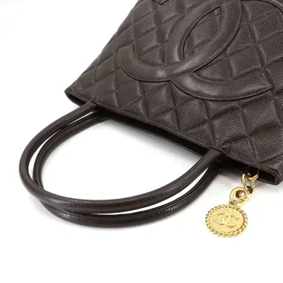 Pre-owned Chanel Brown Grained Calfskin Tote Bag ()