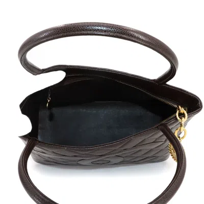 Pre-owned Chanel Brown Grained Calfskin Tote Bag ()