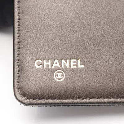 Pre-owned Chanel Brown Leather Long Wallet (bi-fold) ()
