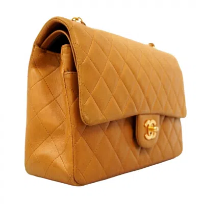 Pre-owned Chanel Camel Leather Shoulder Bag () In Brown
