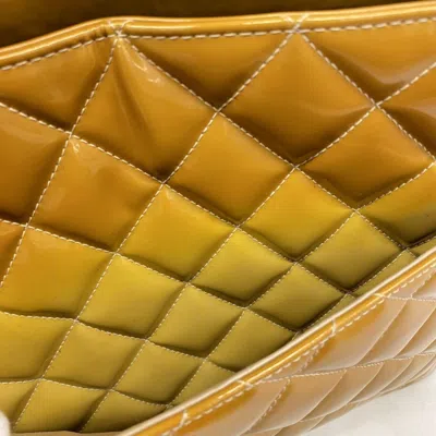 Pre-owned Chanel Brown Patent Leather Tote Bag ()