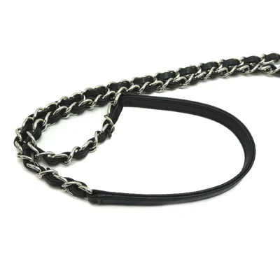 Pre-owned Chanel Chevron (v Stitch) Black Shoulder Bag ()