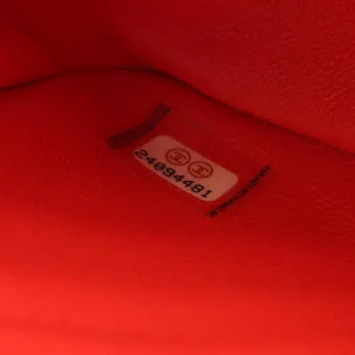 Pre-owned Chanel Chevron (v Stitch) Red Color Grained Calfskin Shoulder Bag ()