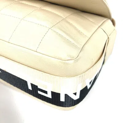 Pre-owned Chanel Chocolate Bar Black White Leather Pochette Shoulder Bag () In Multi