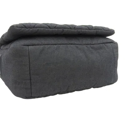 Pre-owned Chanel Gray Canvas Shoulder Bag ()