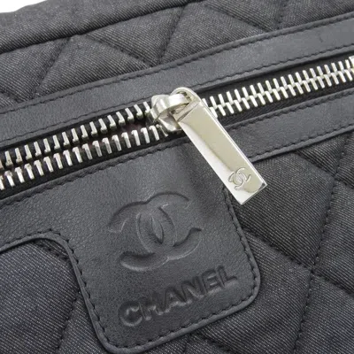 Pre-owned Chanel Gray Canvas Shoulder Bag ()