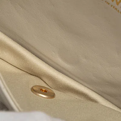 Pre-owned Chanel Gray Leather Fur Shoulder Bag ()