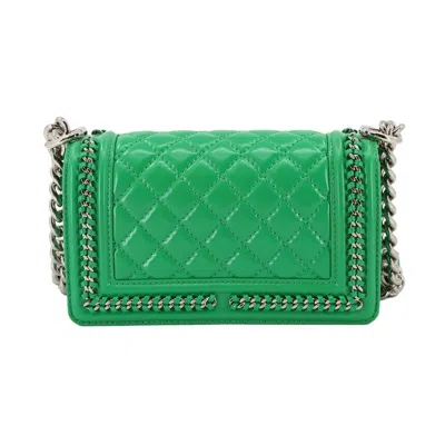 Pre-owned Chanel Green Leather Shoulder Bag ()