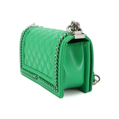 Pre-owned Chanel Green Leather Shoulder Bag ()