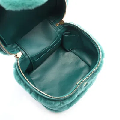Pre-owned Chanel Green Leather Shoulder Bag Vanity Bag ()