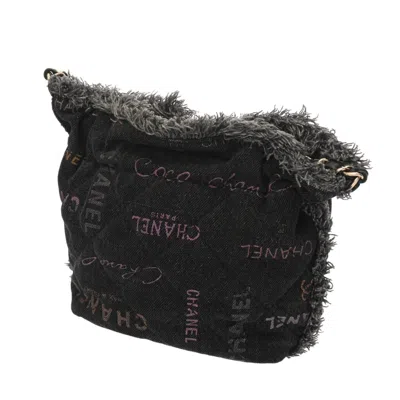 Pre-owned Chanel Matelasse Black Denim Shoulder Bag ()