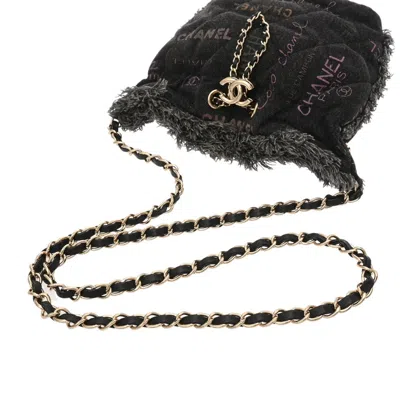 Pre-owned Chanel Matelasse Black Denim Shoulder Bag ()