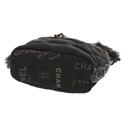 Pre-owned Chanel Matelasse Black Denim Shoulder Bag ()