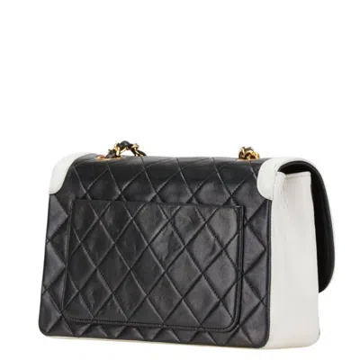 Pre-owned Chanel Matelasse Black White Pouch Shoulder Bag () In Multi