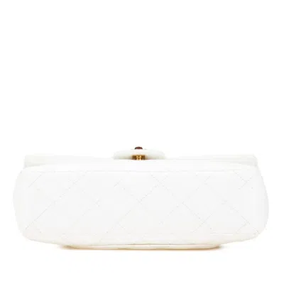 Pre-owned Chanel Matelasse Brown White Wood Shoulder Bag () In Multi