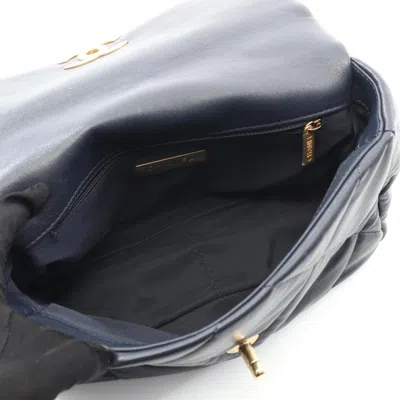 Pre-owned Chanel Matelasse Navy Leather Shoulder Bag () In Blue