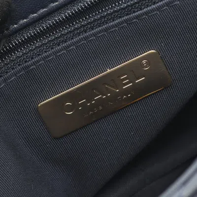 Pre-owned Chanel Matelasse Navy Leather Shoulder Bag () In Blue