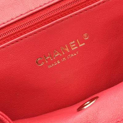 Pre-owned Chanel Matelasse Red Color Leather Backpack ()