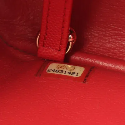 Pre-owned Chanel Matelasse Red Color Leather Backpack ()
