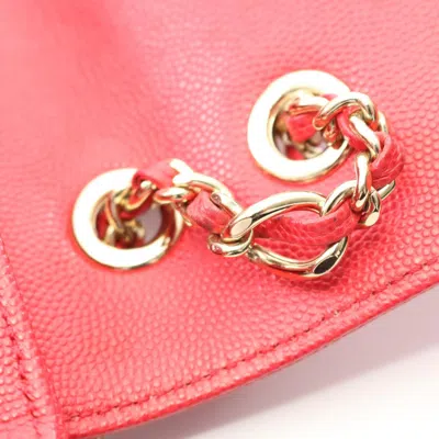 Pre-owned Chanel Matelasse Red Color Leather Backpack ()