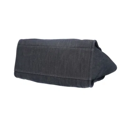 Pre-owned Chanel Navy Canvas Leather Shoulder Bag () In Blue