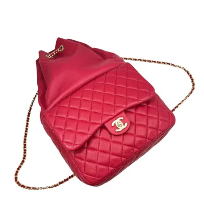 Pre-owned Chanel Pink Leather Backpack ()