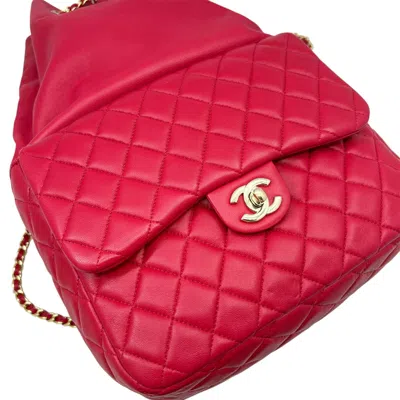 Pre-owned Chanel Pink Leather Backpack ()
