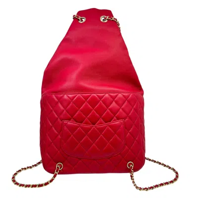 Pre-owned Chanel Pink Leather Backpack ()