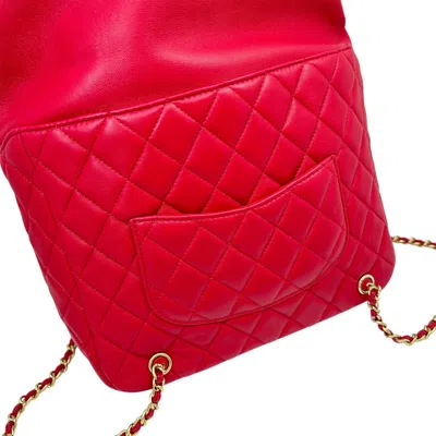 Pre-owned Chanel Pink Leather Backpack ()