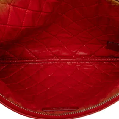 Pre-owned Chanel Red Color Leather Clutch Bag ()
