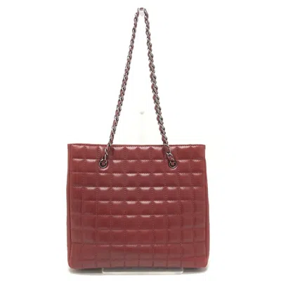 Pre-owned Chanel Red Color Leather Shoulder Bag Tote Bag ()