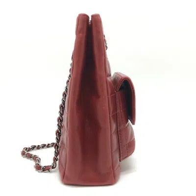 Pre-owned Chanel Red Color Leather Shoulder Bag Tote Bag ()